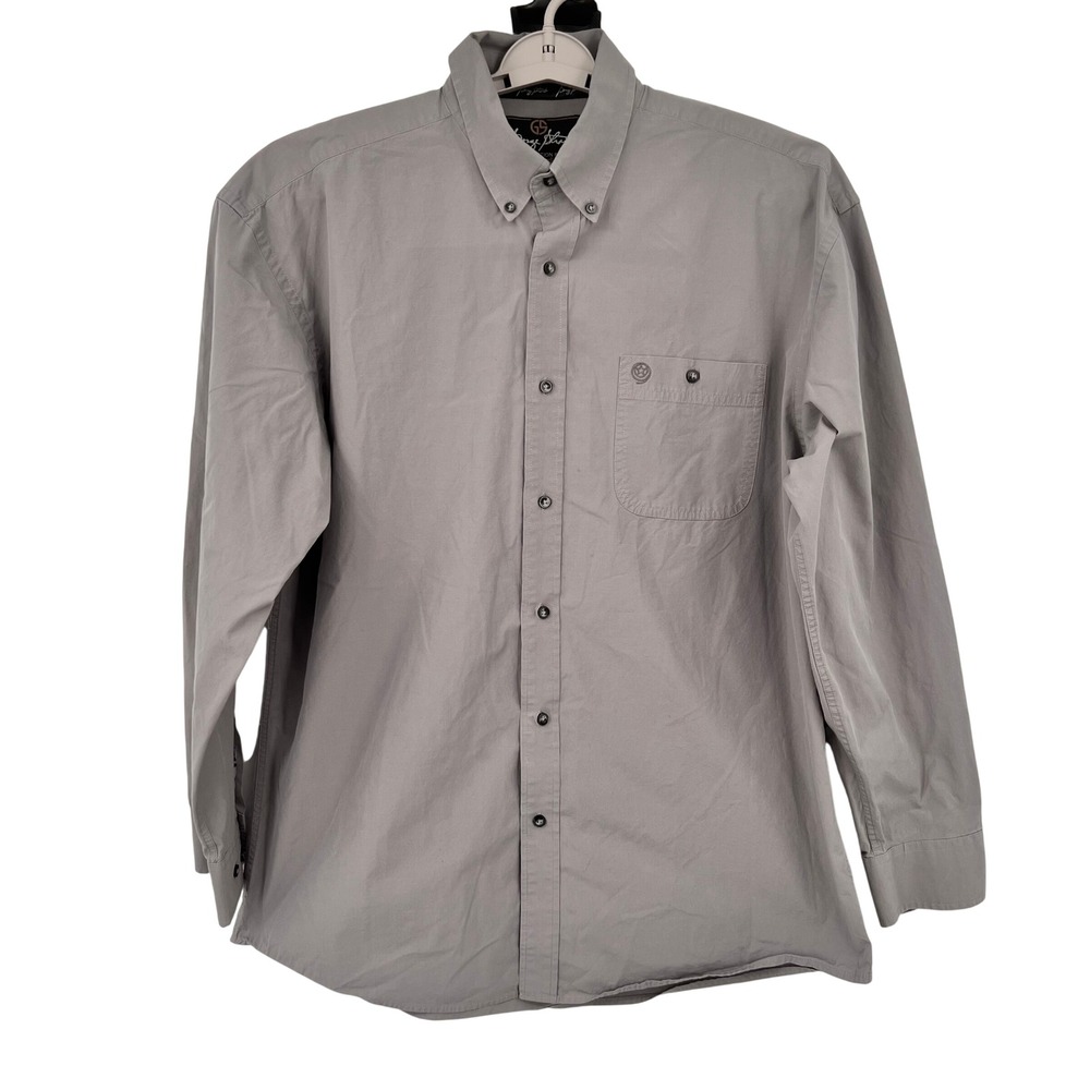 Wrangler George Strait Collection Mens Gray Button Down Shirt XL MGS270H